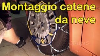 Come montare catene da neve how to mount snow chains sub [upl. by Yelraf]