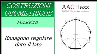 Costruzione di un Ennagono dato il lato Video 43 [upl. by Siraval]