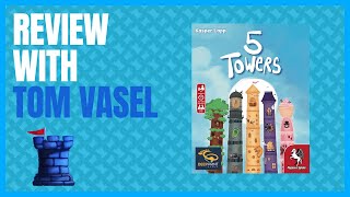 5 Towers Review with Tom Vasel amp Zee Garcia [upl. by Claman]