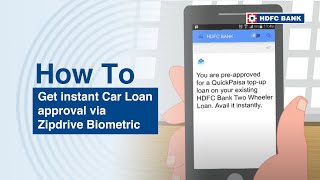 Get instant Car Loan approval via Zipdrive Biometric [upl. by Heilman103]