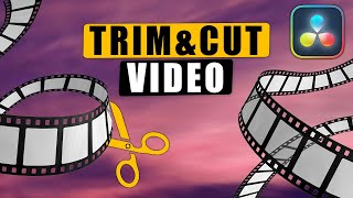 How to TRIM and CUT Video in Davinci Resolve [upl. by Aitnohs]