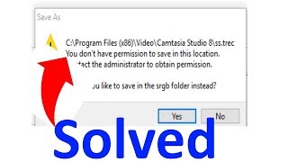 Fix you don’t have permission to save in this location windows 10  11 [upl. by Kcam348]