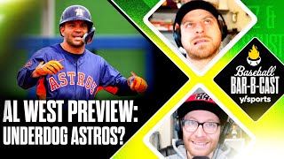 AL West Preview Rangers look to repeat the underdog Astros  Baseball BarBCast  Yahoo Sports [upl. by Nnaed]