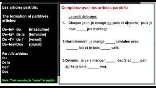 les articles partitifs 1 [upl. by Daffie]