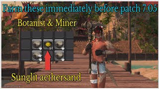 How to farm sungilt aethersand with botanistminer [upl. by Nueormahc177]