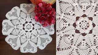 CROCHET Doily Tutorial Step by step Part 1 1 8 round How to crochet [upl. by Ytirev859]