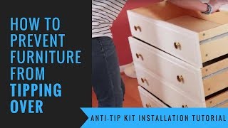 How to anchor furniture to the wall without screws [upl. by Keisling]