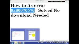 How to fix error 0x80070570 Solved  Easiest Fix No Download Needed HD [upl. by Anialem695]