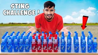 पेट फट गया 😱 New Blue Sting Challenge DRINK UNLIMITED [upl. by Shauna600]