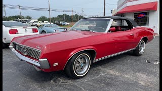 1969 Mercury Cougar Convertible  Walk Around StartUp amp Test Drive  Sold [upl. by Alatea579]