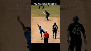 Malingas bowling hatrick ♥️🔥 shortsfeed cricketshorts malinga wickets [upl. by De491]