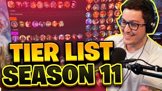 SEASON 11 TIER LIST [upl. by Ecirtnahc355]