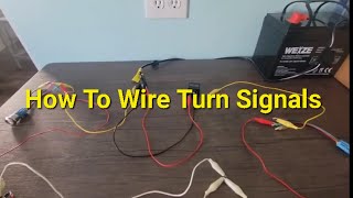 How to wire a turn signal flasher relay directional blinker for a car truck atv motorcycle ect [upl. by Aifas]