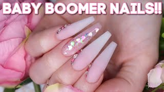 how to do baby boomer nails [upl. by Ybot]