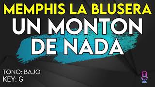 Memphis La Blusera  Un Montón De Nada  Karaoke Instrumental  Bajo [upl. by Atinreb]