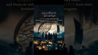 Family members in paradise Quran verse 1323 tanzil4us quran islamicstatus [upl. by Ecnerwal]