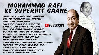 MOHAMMAD RAFI KE SUPERHIT GAANE  HITS OF RAFI SAHEB  SADABAHAR PURANE GAANE [upl. by Enairb]