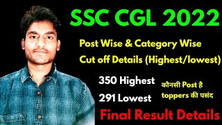 SSC CGL 2022  Final Result Post Wise Cutoff details by Rohit Tripathi [upl. by Attezi]