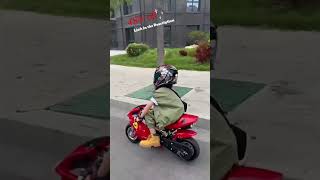 New 49CC mini motorcycle 2stroke 4stroke gasoline mini sports car electric childrens racing [upl. by Rossuck]