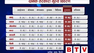 Daily Vegetable Price Update Business TV bhadra 8 [upl. by Aer]