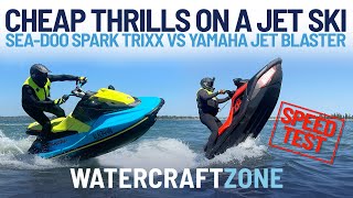 SeaDoo Spark Trixx vs Yamaha Jet Blaster  Watercraft Zone [upl. by Il501]