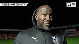 Post Match  Darren Moore speaks following late drama in Cheltenham [upl. by Orsino]