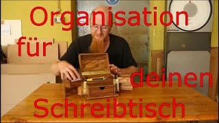 Schreibtisch Organizer aus Zebrano im Stil einer Alten Reiseapotheke Ordnung auf dem Schreibtisch [upl. by Avlis624]