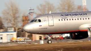 Plane spotting Ufa Russia april 2013 Официальный споттинг в аэропорту Уфа [upl. by Beane]