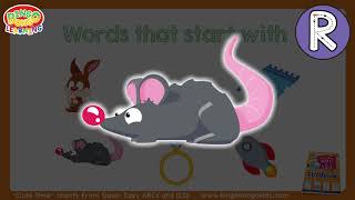 Words That Start With the Letter R  ESL EFL Phonics Chants  BINGOBONGO Learning [upl. by Goldman]