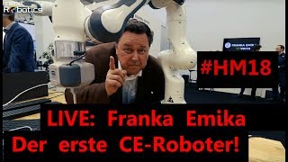 Der erste CERoboter der Welt Franka Emika  Hannover Messe 2018 LIVE [upl. by Enej]