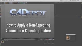 How to apply a nonrepeating channel to a repeating texture map in Cinema 4D [upl. by Telford]