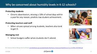 Role of Humidity in Reducing Airborne Virus Transmission for K12 Schools [upl. by Feld405]