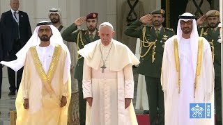 Welcome Ceremony and Visit of Pope Francis to the Crown Prince of Abu Dhabi 4 February 2019 HD [upl. by Ravaj]