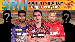 SRH AUCTION STRATEGY 2025  SRH TARGET PLAYERS IN MEGA AUCTION  Cric18 [upl. by Roel]