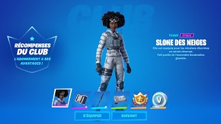 Nouveau skin SLONE DES NEIGES du Club de Fortnite Janvier 2022  1000 VBucks Snow Stealth Slone [upl. by Leamhsi89]