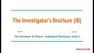 The Investigators Brochure IB Definition Purpose and Contents [upl. by Yssim]