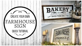 DIY FARMHOUSE SIGN  VINYL DECALS [upl. by Yelrebmik]