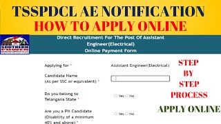 TSSPDCL AE Application ProcessApply Online TSSPDCL JobsHow to Apply TSSPDCL AE Notification 2022 [upl. by Inotna]