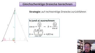 Berechnungen im gleichschenkligen Dreieck [upl. by Hollingsworth]