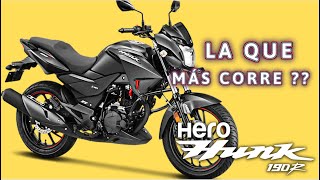 HERO HUNK 190R La moto de calle que más corre [upl. by Rebliw352]