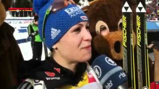 Biathlon Interview mit Magdalena Neuner 22012012 [upl. by Annij]