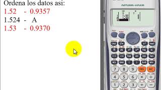 Extrapolación con calculadora CASIO fx991ES PLUS [upl. by Gnen]