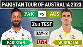 PAKISTAN vs AUSTRALIA 2nd Test MATCH LIVE COMMENTARY  PAK vs AUS LIVE  DAY 2 SESSION 3 LIVE [upl. by Goldstein722]