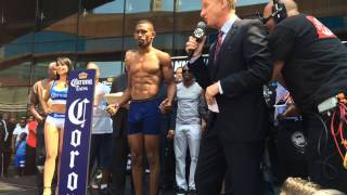 Boxing Rivals Weighin Before Big Fight [upl. by Nonnel]