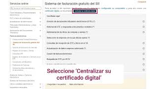 ¿Cómo centralizar el Certificado Digital en el SII [upl. by Maxantia]