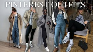 RECREATING WINTER PINTEREST OUTFITS 2024  Casual Outfit Ideas [upl. by Liscomb]