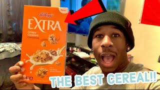 AMAZING EXTRA CRISPY CLUSTERS CEREAL REVIEW did Kelloggs make the best cereal of the year [upl. by Aneetsyrk]