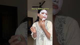 using o3 Brightning FACIAL kit🧴first time 😍🎀 ytshorts shorts skincare facialkit facemask [upl. by Nomor]