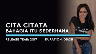 Cita Citata  Bahagia Itu Sederhana Karaoke Version [upl. by Jerrol]