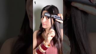 2 perfect ways to curl with straightener ✅😍  haircurling curls hairtutorial shorts [upl. by Mariko]